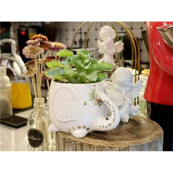 Artificial Succulent with Planter Pot and Ceramic Planter Pot - Picture 7 of 7